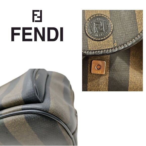 Fendi Daypack Pecan Penquin Striped‎ Backpack - Picture 5 of 8